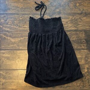 wild fable Black Strapless Smocked Swim Coverup